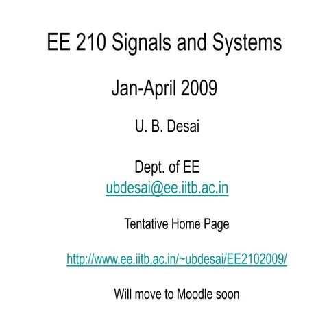 Signals and Systems Lecture 01 Dept. of EE.ppt