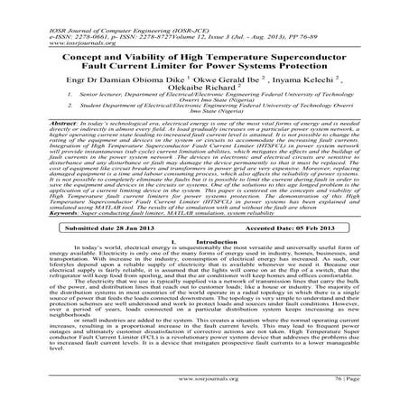 SUPERCONDUCTOR FAULT CURRENT LIMITER | PPTX