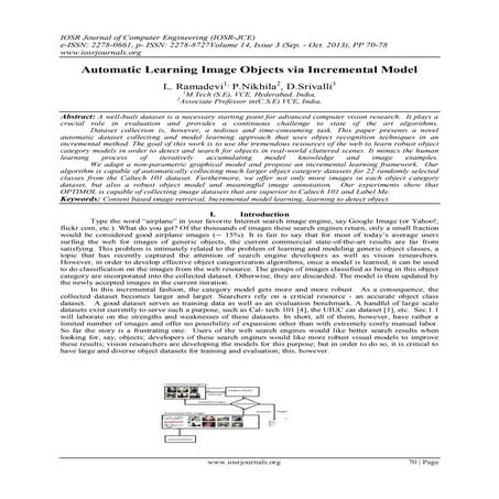 Automatic Learning Image Objects via Incremental Model