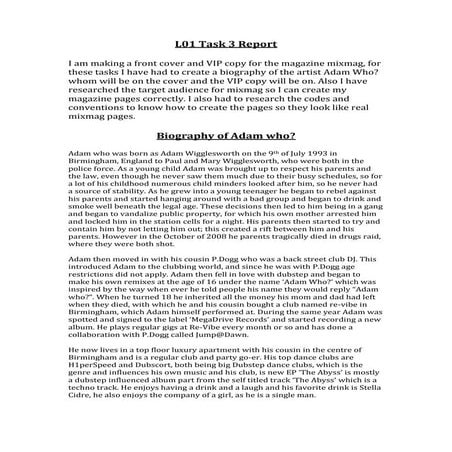 L01 task 3 report unit 50