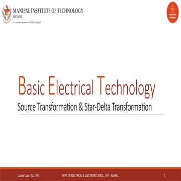 Comprehensive Guide to Source and Star-Delta Transformations in ...