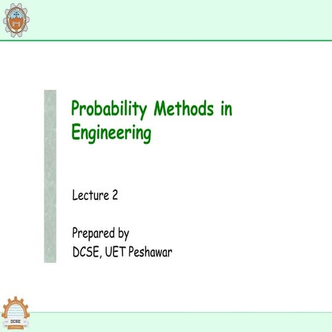 Comprehensive Lecture on Probability Methods in Engineering: Relative ...