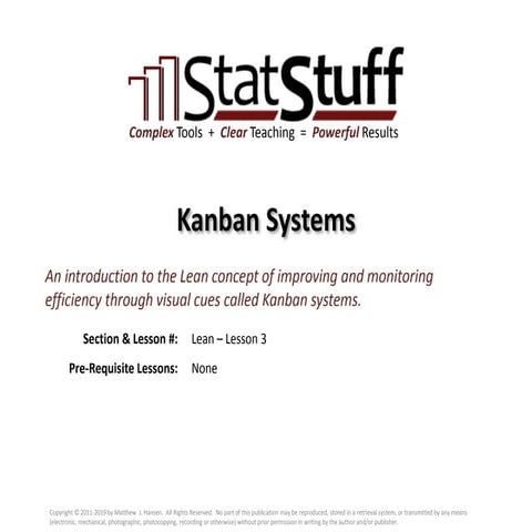 Kanban Systems with Matt Hansen at StatStuff