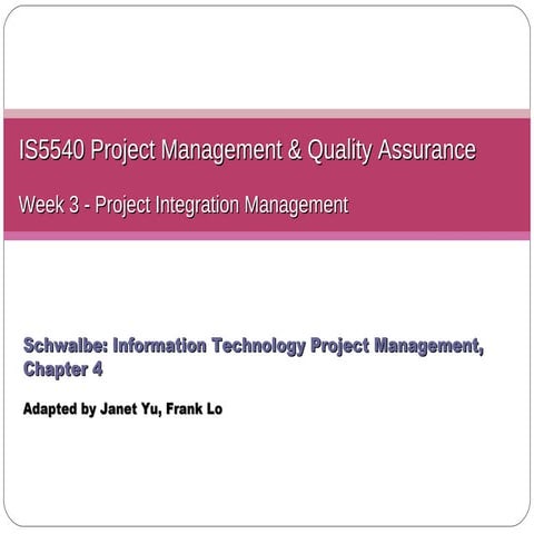 L03 integration management