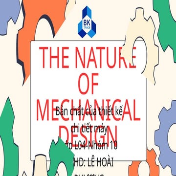Comprehensive Overview of Mechanical Design Principles and Processes | PPTX