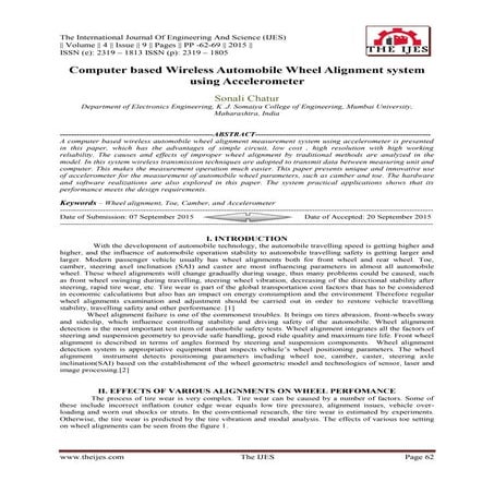 Computer based Wireless Automobile Wheel Alignment system using Accelerometer