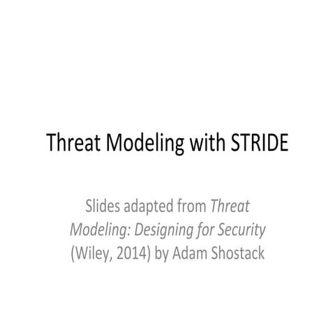 Threat Modeling with STRIDE