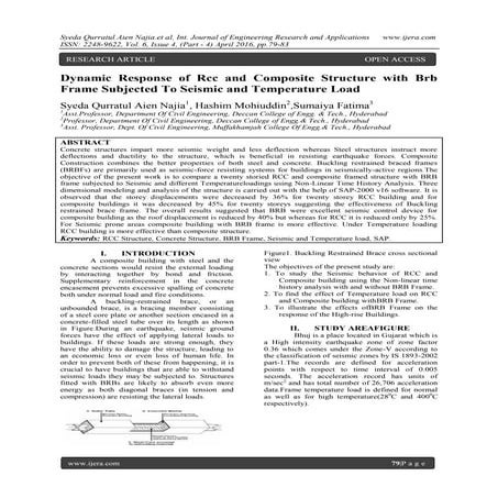 Dynamic Response of Rcc and Composite Structure with Brb Frame Subjected To S...