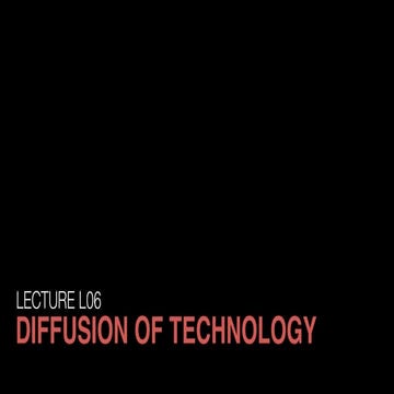 L06 Diffusion of Innovation