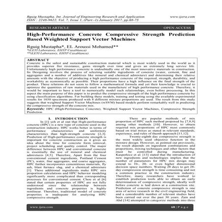 High-Performance Concrete Compressive Strength Prediction Based Weighted Supp...