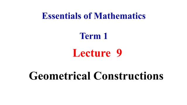 Essentials of Mathematics  Term 1 solution