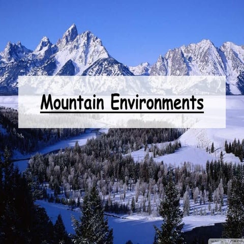 L1. introduction to mountain environments ap