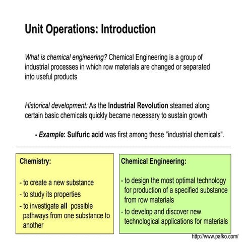 Unit Operation and Separation Process Basic