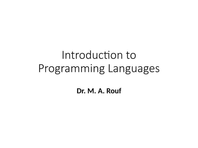 L1.1 Introduction to Programming Languages.pptx