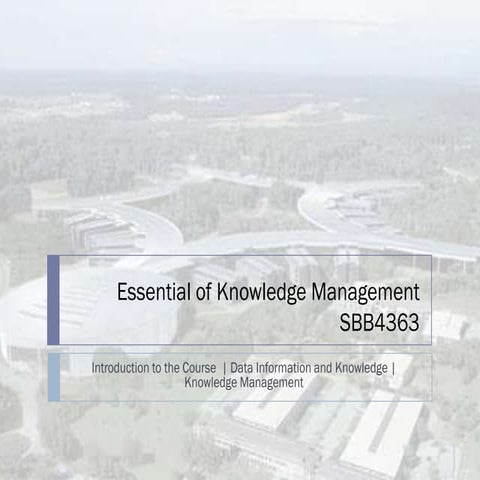 L1 dikw and knowledge management