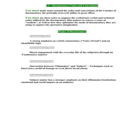 L1   modes of documentary