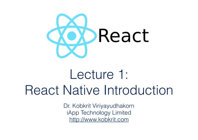 React Native Introduction: Making Real iOS and Android Mobile App By JavaScript