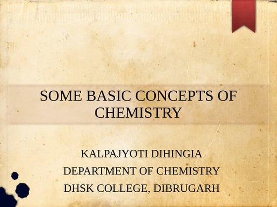 Chapter 1 some basic concepts of chemistry class 11 UPDATED PPT | PPT