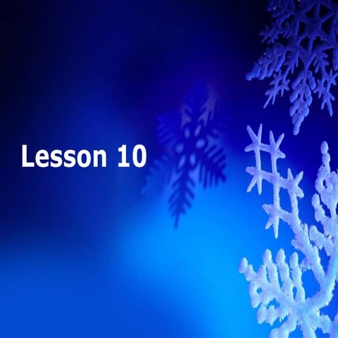 Lesson Ten Characters