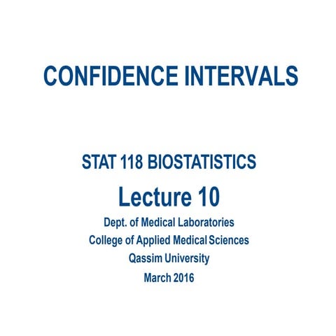 L10 confidence intervals