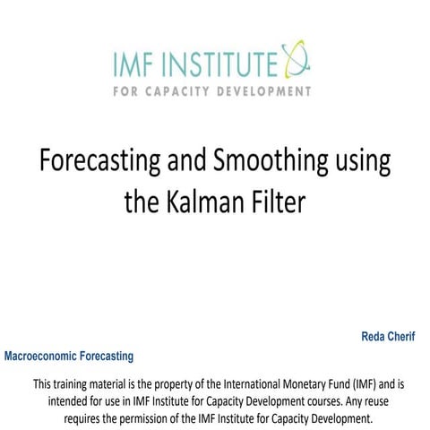 L11 - Forecasting and Smoothing using the Kalman Filter.pptx