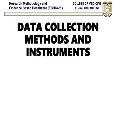 L11 data collection methods and instruments
