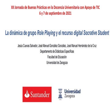 La dinámica de grupo Role-Playing y el recurso digital Socrative Student
