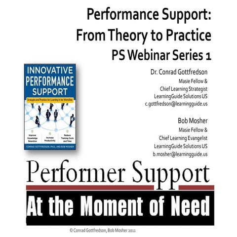 Performance Support: From Theory to Practice