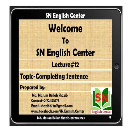 L#12=completing sentence