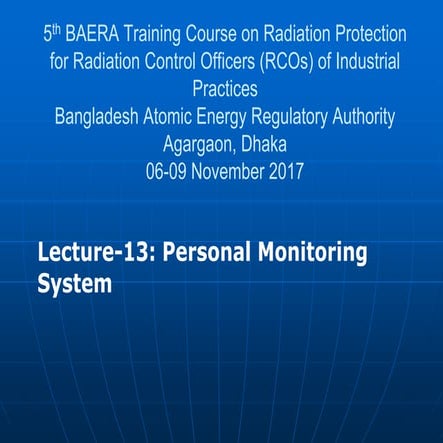 RADIATION DOSIMETRY | PPTX