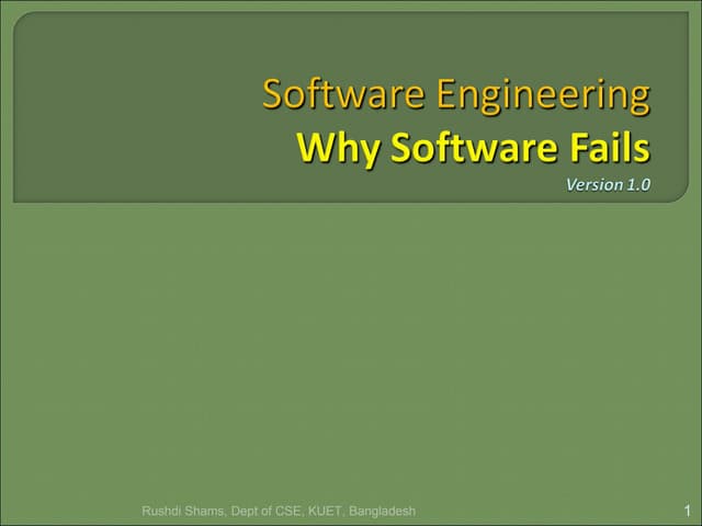 L13  why software fails