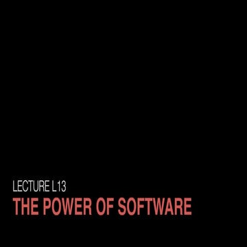 L13 The Power of Software
