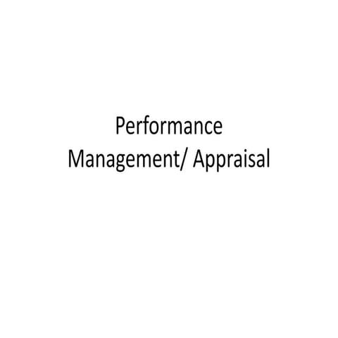 L14 performance  management  and appraisal