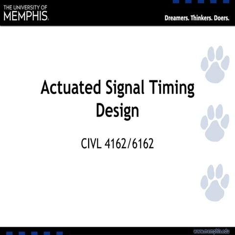 L15 Actuated Signal Timing Design
