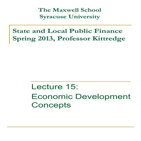 Economic Development Concepts