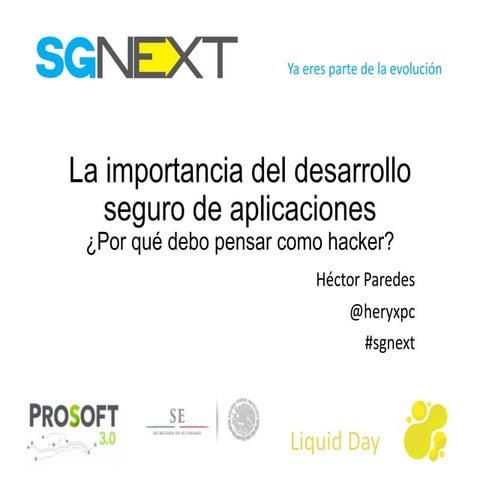 Liquid Day - La importancia del desarrollo seguro