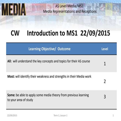 L1 Media Studies intro