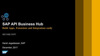 L1 Overview SAP API Business Hub