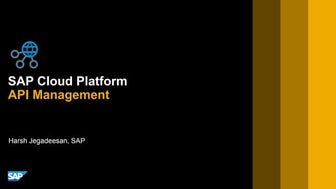 L1 Overview SAP Cloud Platform API Management