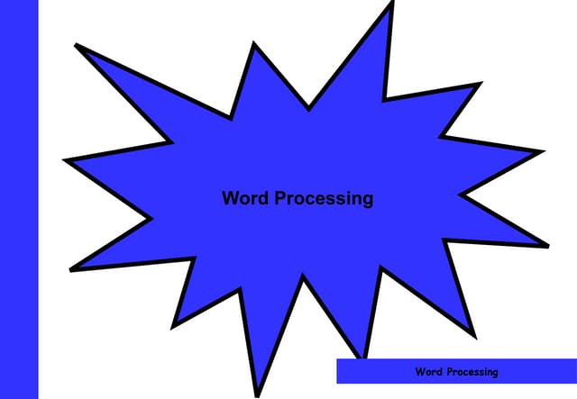 Introduction to word processing in detal