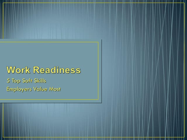L1 Work Readiness Ppt