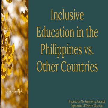 Inclusivity education in the Philippines | PPTX