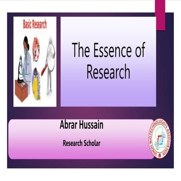 The Essence of Research