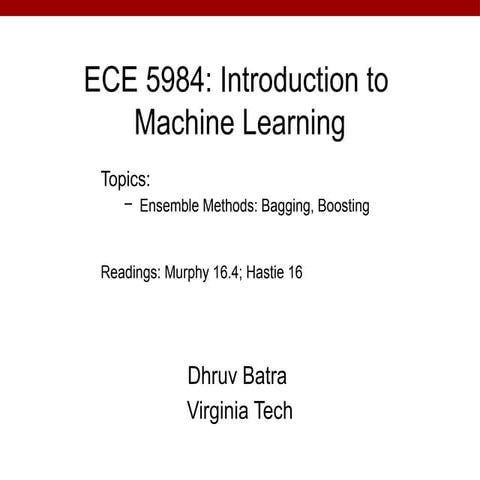Ensemble Learning - and introduction to machine learning | PPTX