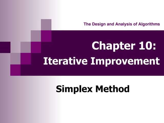 L20 Simplex Method