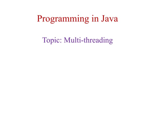 L22 multi-threading-introduction