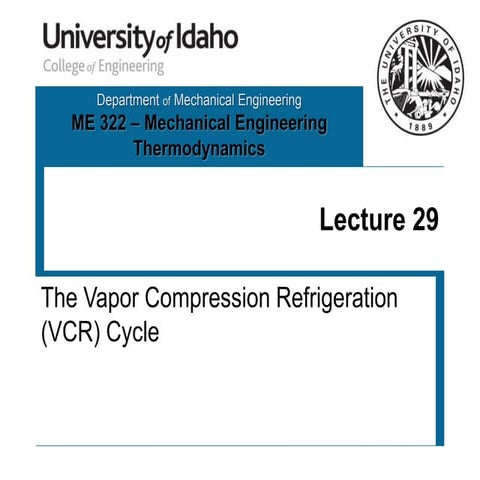 L29 - Vapor Compression Refrigeration.pptx