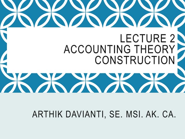 ビジネス・経済 Accounting Theory Capital Structure and Corporate Financing Decisions: Theory