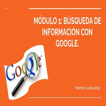 Búsqueda de información con google