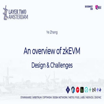 An overview of zkEVM Design & Challenges